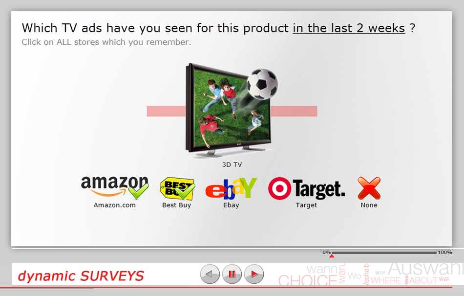 Dynamic Surveys Scrolling Matrix Multi